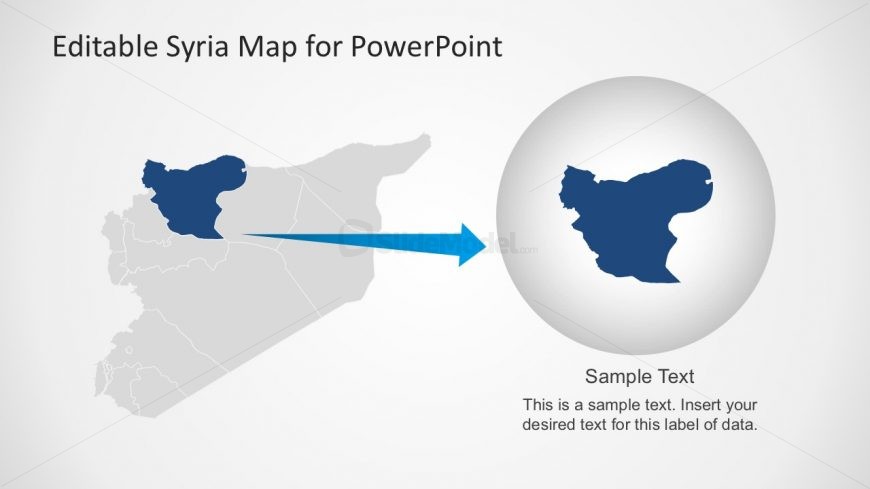 Editable Syria Map for PowerPoint
