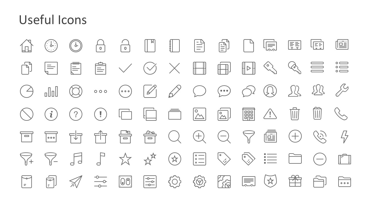 Flat Hand Drawn PowerPoint Icons