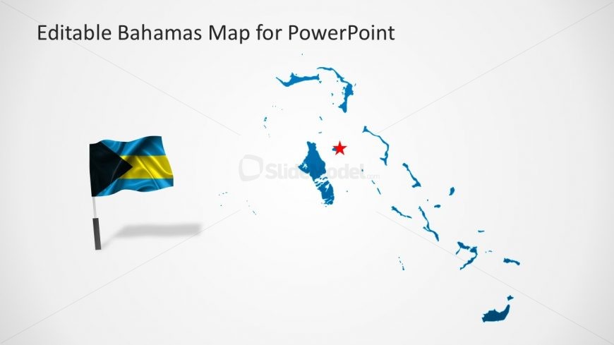 Bahamas Map and Flag Template