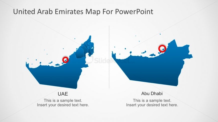 Template Map of Abu Dhabi UAE