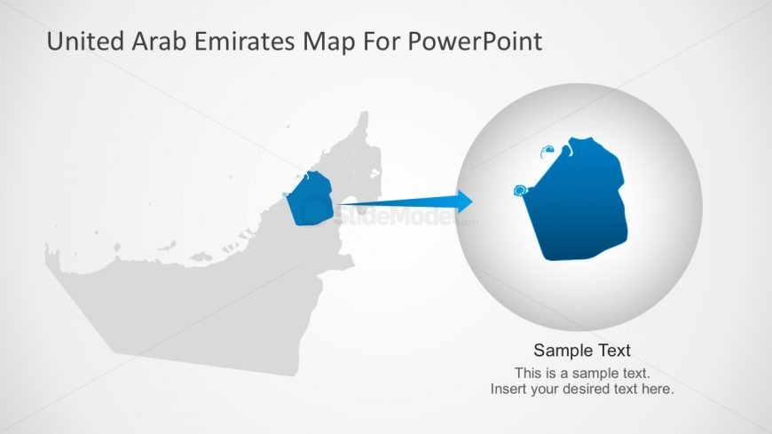 UAE Business Map for PowerPoint
