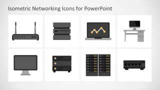 Flat Computer Networks Icons