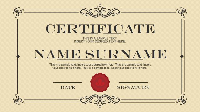 Formal Certificate PowerPoint Templates