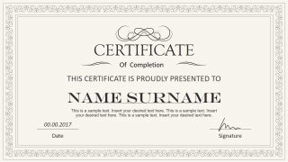 Certificate Layout with Stylish Design