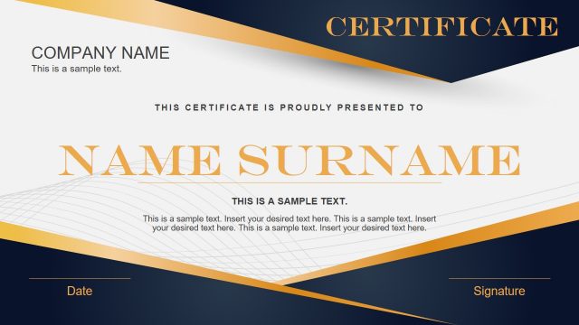 Gradient PowerPoint Certificate Template