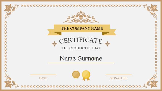 Polished Design Certificate for PowerPoint