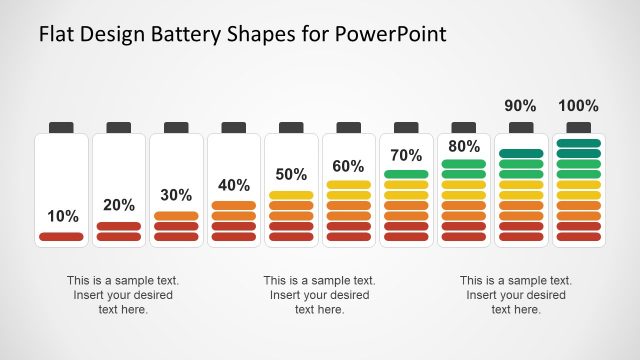 Flat Design Battery Shapes PowerPoint Theme