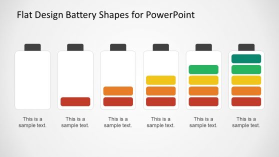 Flat Design Battery Shapes