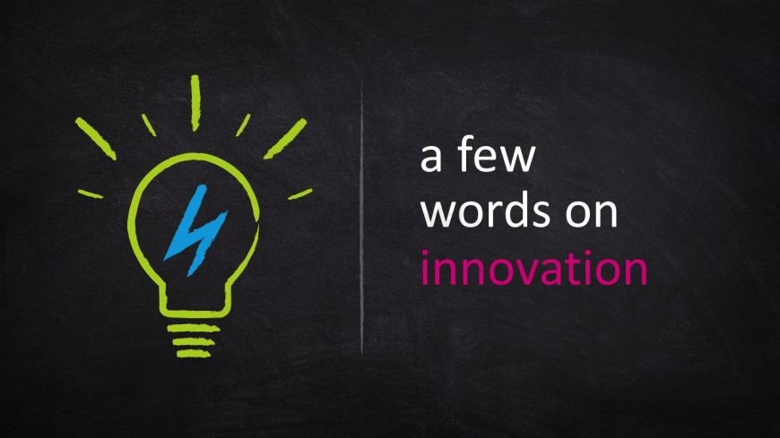 Light Bulb Innovative Idea Blackboard Template