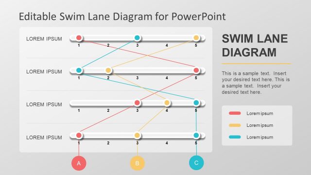 Editable Swim Lane Diagram for PowerPoint