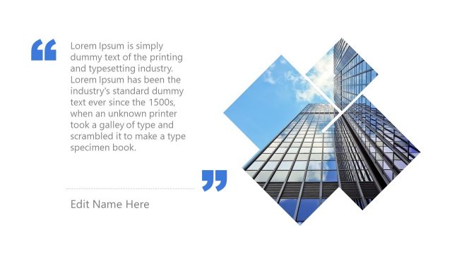 Quote Content Cut Picture PPT