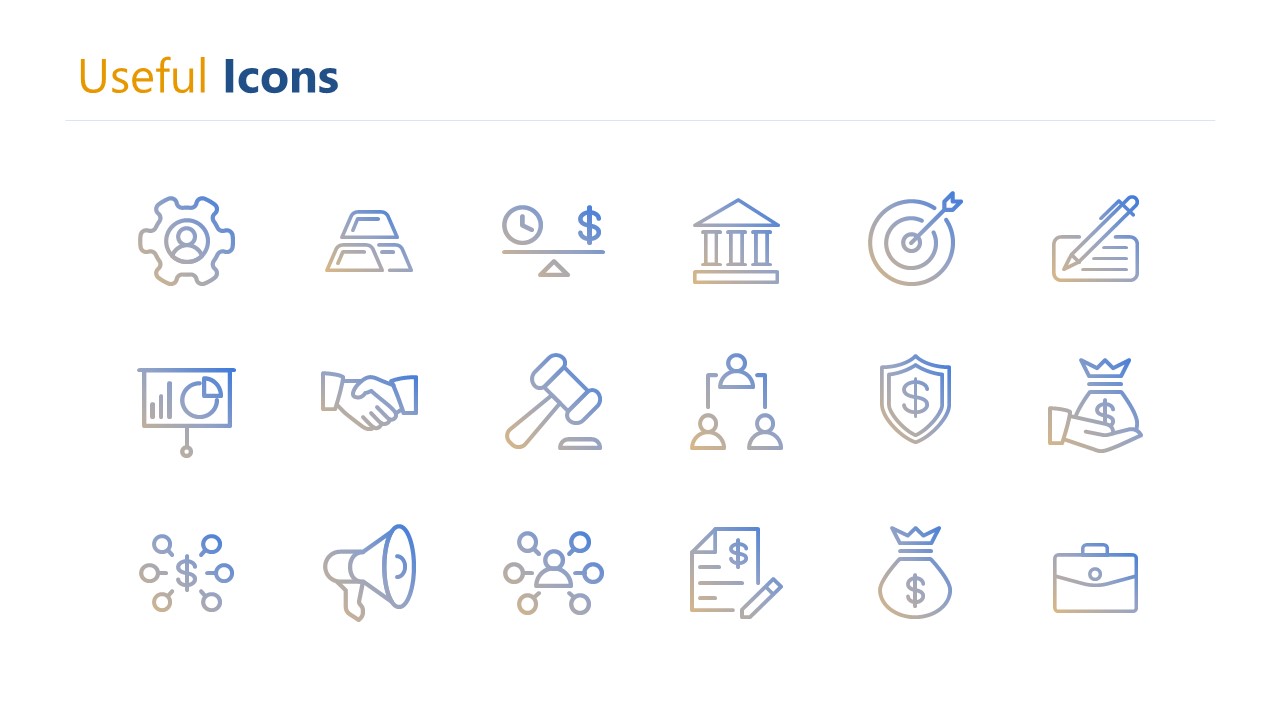 Gradient Corporate Business Icons