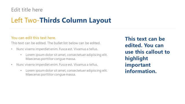 Two Third Column MasterDoc PPT