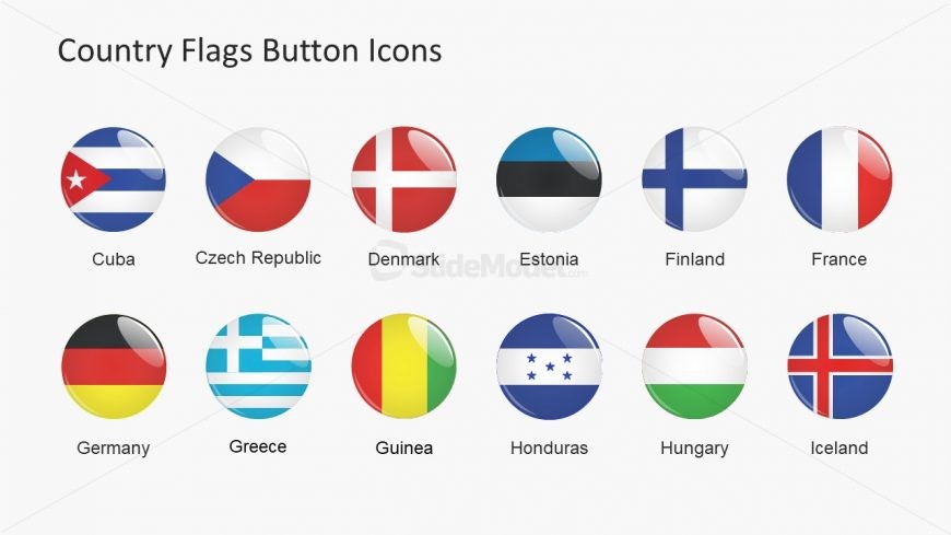 Glossy Icon Flag Slide