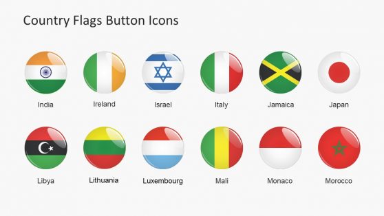 Circle Icon PowerPoint Flags