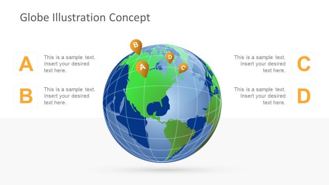 Globe Clipart PowerPoint Template Design