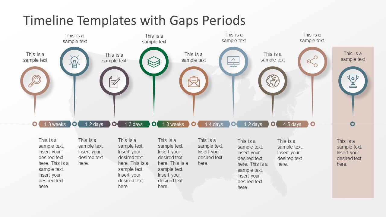 Timeline Templates with Gaps Periods - SlideModel