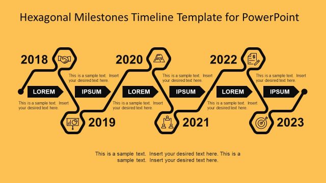 Hexagonal Milestones Timeline Template for PowerPoint