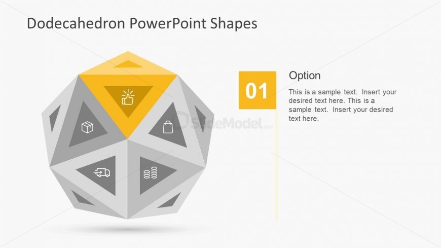 Editable Dodecahedron Shape Slide