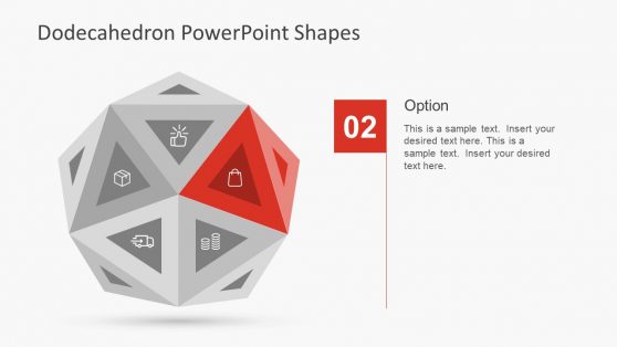 Editable PowerPoint Shapes Dodecahedron