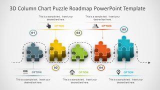 3D Puzzle Blocks PowerPoint Shapes
