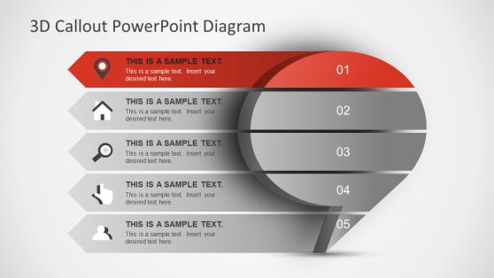 PowerPoint Template of 3D Callout Box