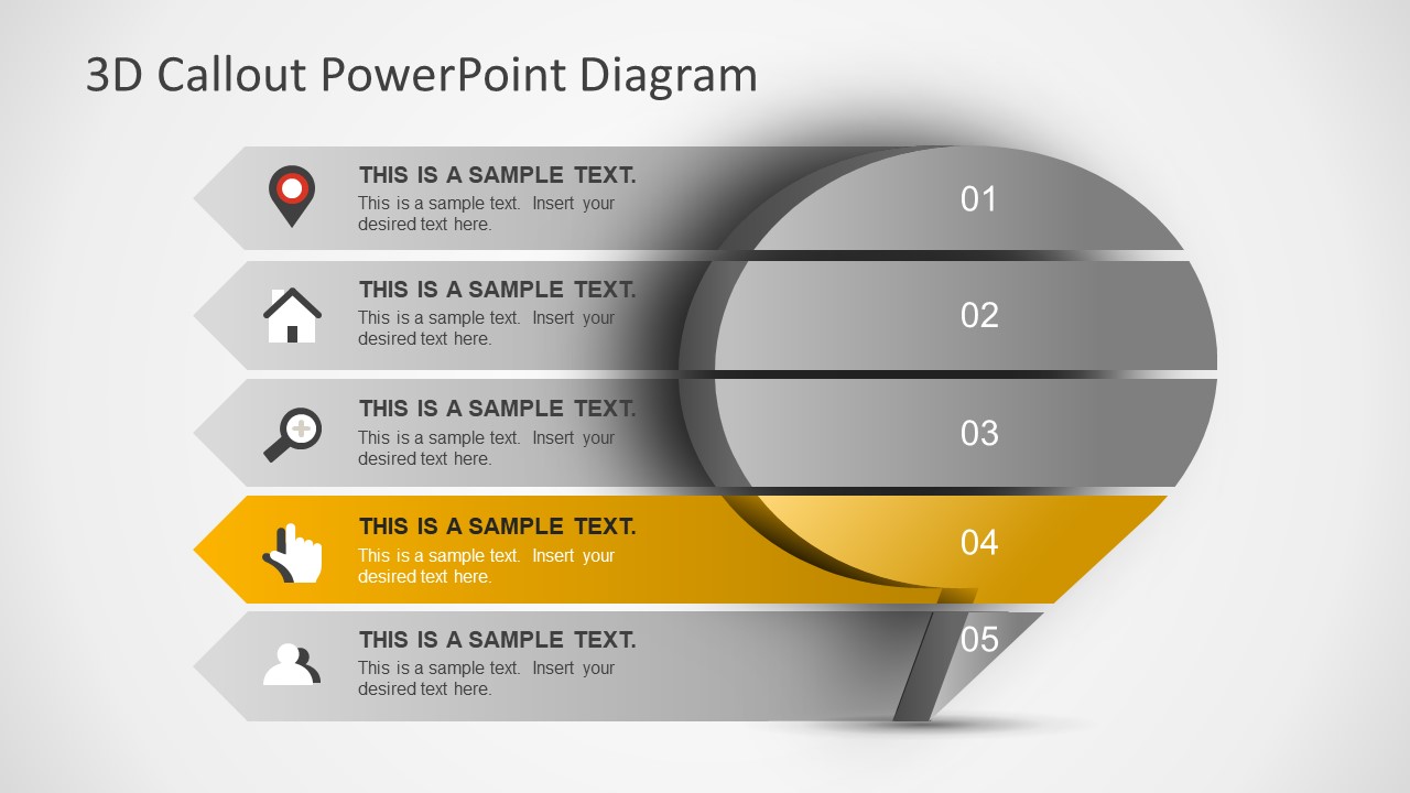 3D PowerPoint Diagram with Infographics