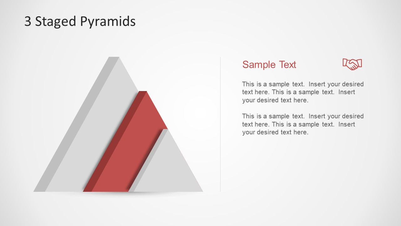 3 Stage PowerPoint Template Pyramid