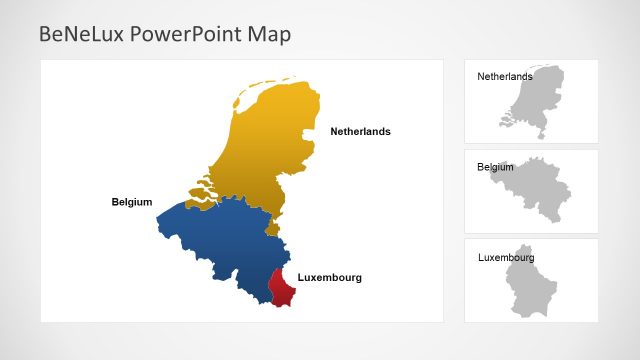 Benelux Political Region PowerPoint Map