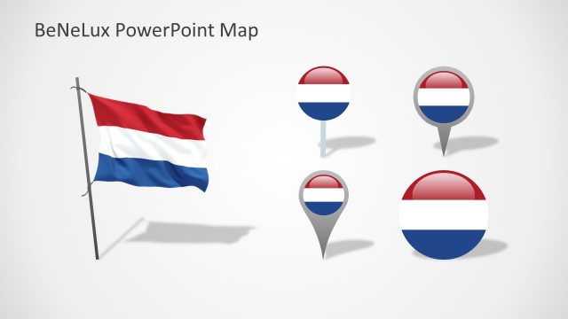 Netherlands Flag and Pin Markers Shapes