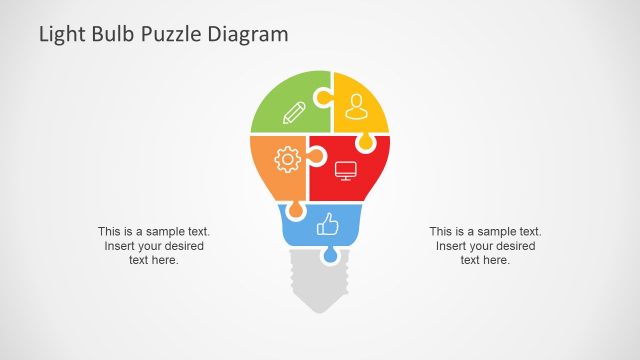5 Segment PowerPoint of Light Bulb Puzzle