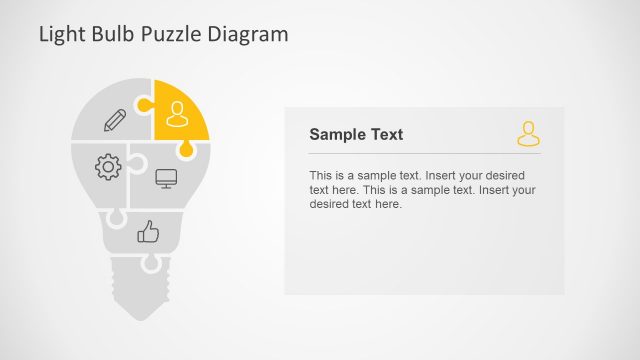 Editable Light Bulb Shape Puzzle Slide