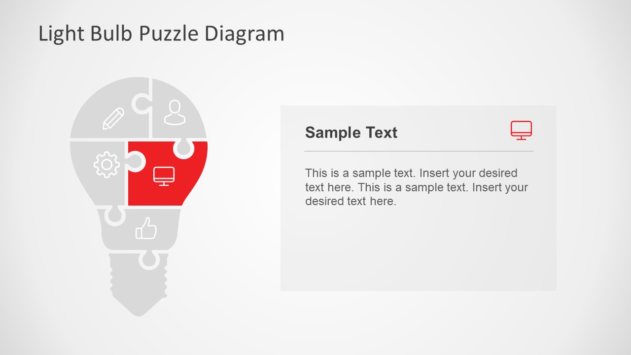 PowerPoint Shape of Bulb Puzzle