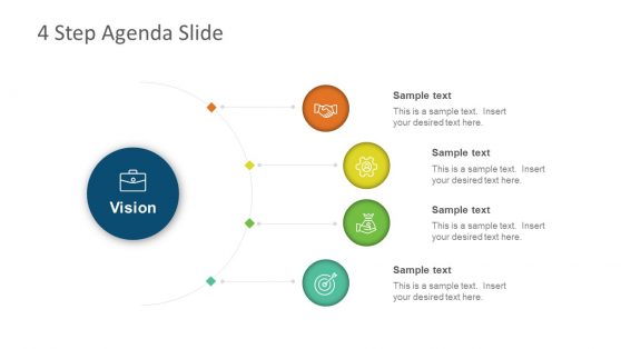 4 Steps Agenda Vision Slide for PowerPoint