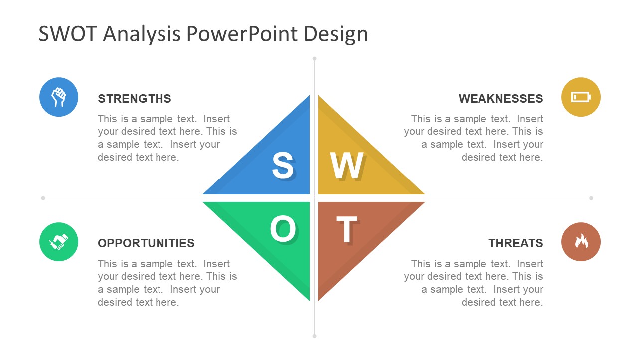 Diamond SWOT PowerPoint Template - SlideModel
