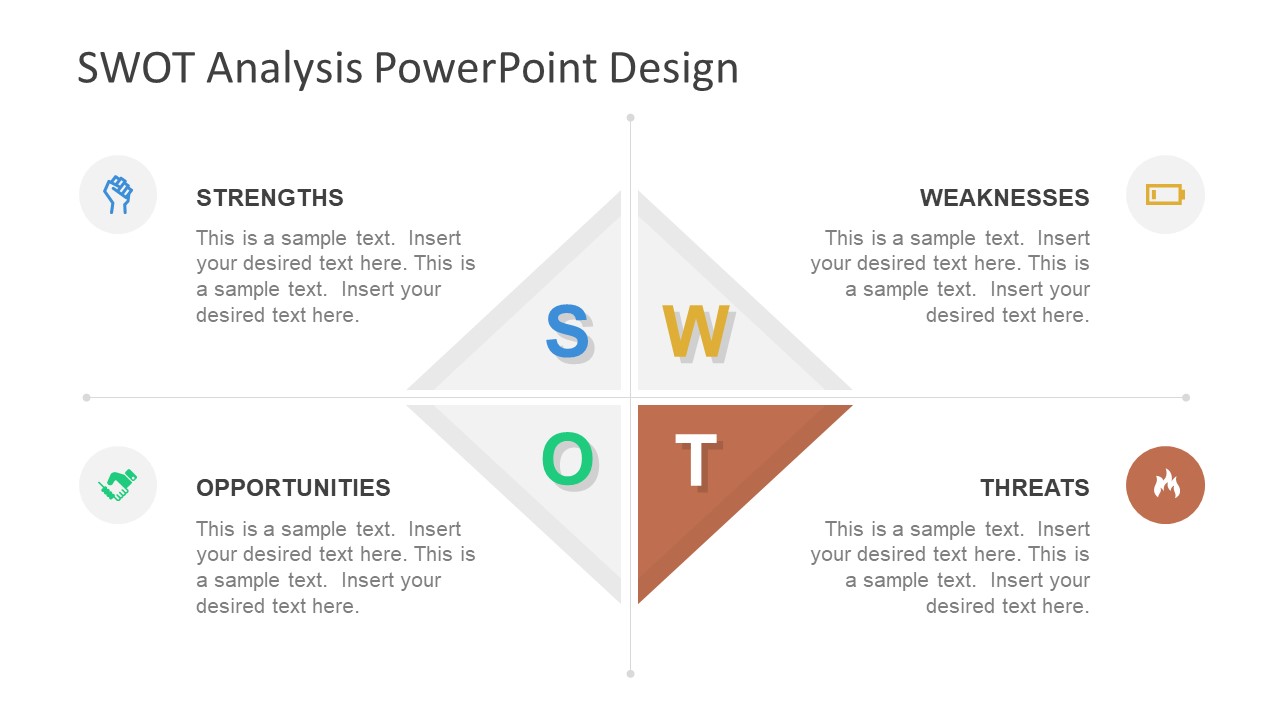 PowerPoint Diamond Shape Template SWOT Threats