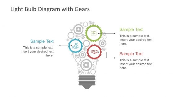 Gear Shapes in Light Bulb Template