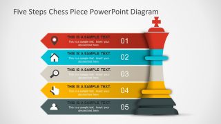 King Chess Piece Symbol PowerPoint