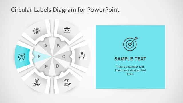 Circular Labels Six Step PowerPoint Template