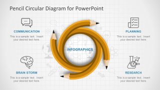 PowerPoint Slide of Circular Pencil Diagram