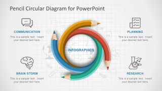 Infographic PowerPoint of Color Pencils Diagram