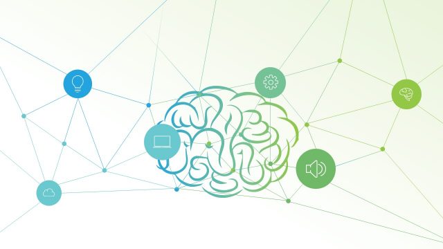 Presentation of Brain Concept Slide Connecting Nodes