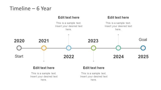 Horizontal Nodes Style Timeline Diagram