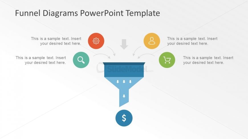 Two Way Easy Funnel PowerPoint 