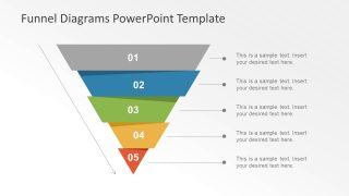 Five Step PowerPoint Funnel Chart