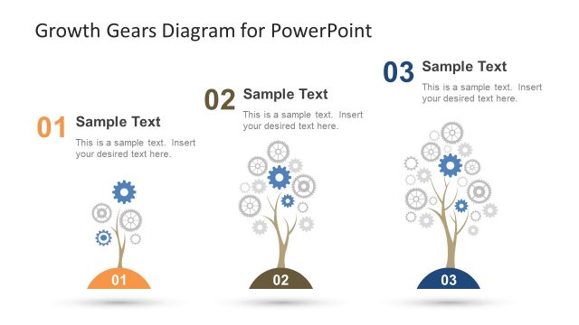Growth Gears Diagram for PowerPoint