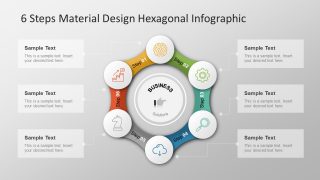 Material Design PowerPoint Hexagonal Shape