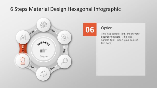 Infographic Knight Icon Hexagonal Template