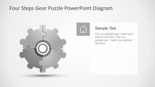 Four Step PowerPoint Gear Puzzle Presentation