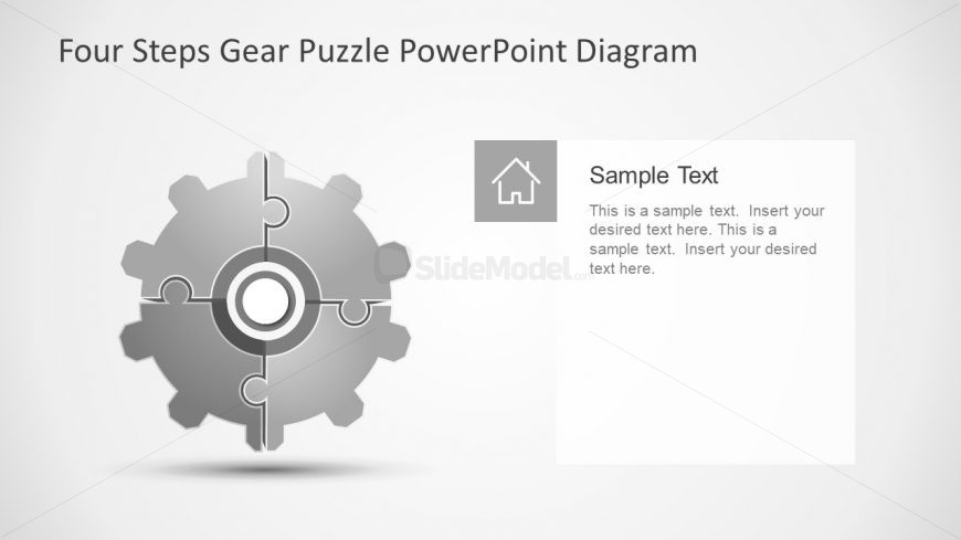 Four Step PowerPoint Gear Puzzle Presentation
